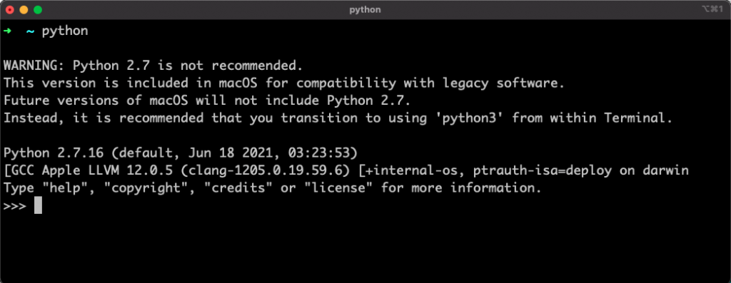 python shell
