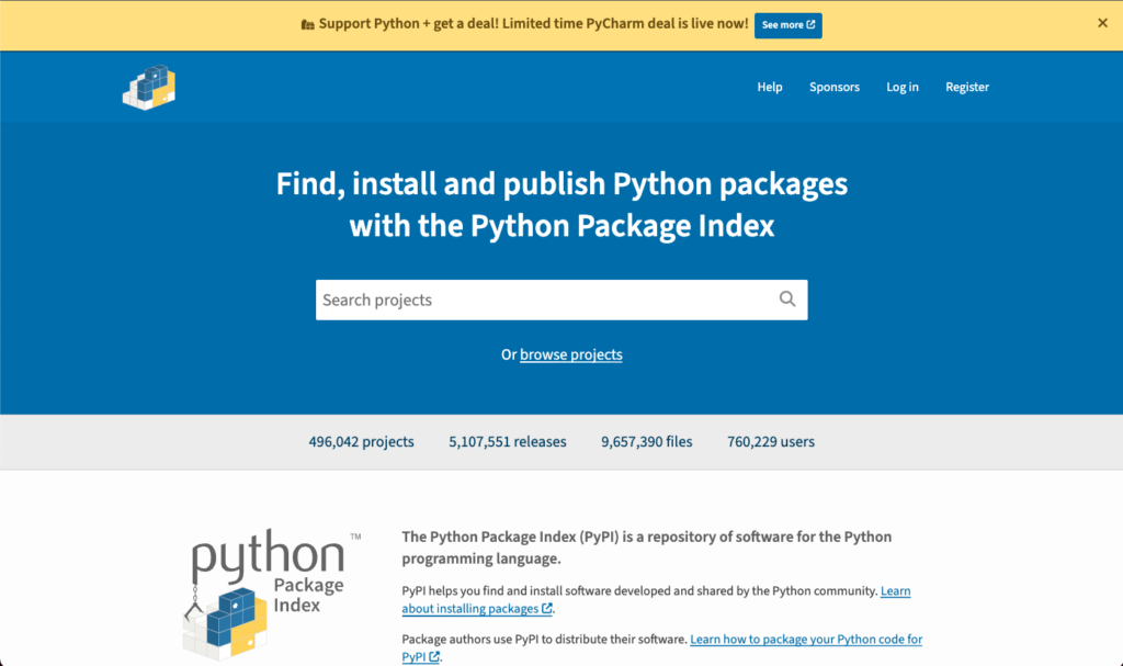 PyPI(Python Package Index)網站